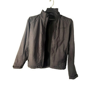 Free Country Mens Medium Black Softshell Jacket Outdoor/Casual Front Zip